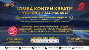 Ramaikan HUT Bhayangkara ke-79, 1000 Peserta Daftar Lomba Konten Kreatif Polri.    