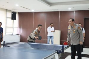 Sinergi dan Semangat Bhayangkara: Polres Pelabuhan Tanjung Priok Gelar Lomba Tenis Meja HUT ke-79”.  