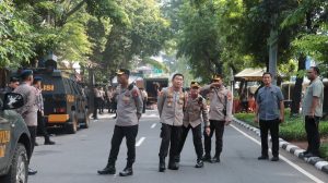 Polisi Terjunkan 1.087 Personel Amankan Sidang Hasto Kristiyanto di PN Jakpus.  Lpadi)