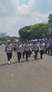 Polwan Polda Metro Jaya Jadi Wajah Kebanggaan di Upacara HUT ke-80 RI.   